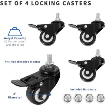 Set of Locking Casters